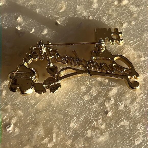 Bundle Sale 3 for $15 | #1 Grandmother Rose Gold Tone Brooch - Picture 8 of 11